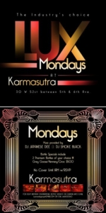 Lux Mondays Kamasutra Lounge Monday NYC