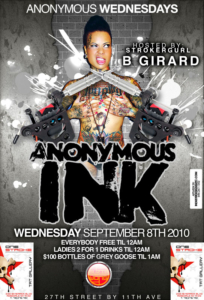 Anonymous Wednesdays Anonymous Ink Suzie Wong September 8 NYC