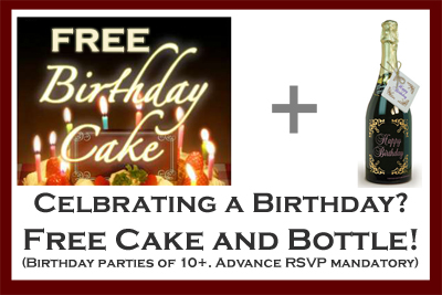 motion mondays birthday party free birthday cake and bottle