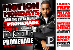 motion monday at promenade with DJ Self NYC club hiphop 