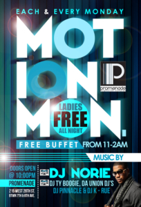motion mondays promenade nyc nightclub dj norie