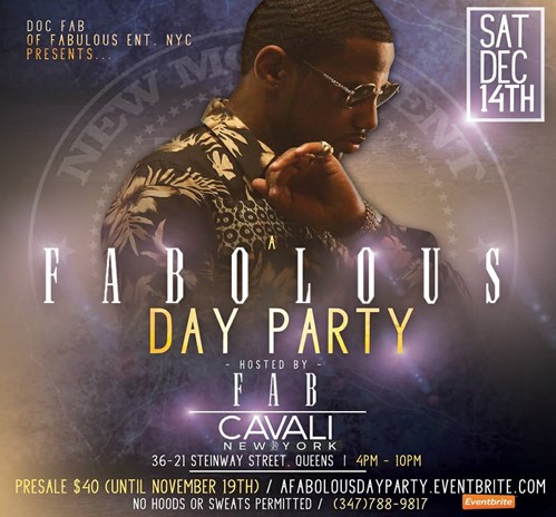 A Fabolous Day Party @ Cavali NYC Saturday December 14, 2019