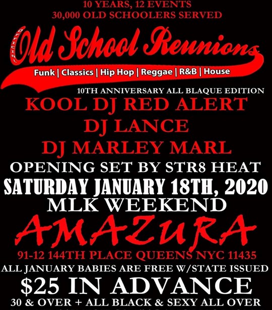The 10th Anniversary All Blaque Edition @ Amazura Saturday January 18, 2020