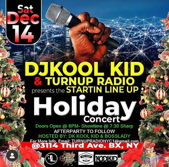 The Startin Lineup Holiday Concert @ Flava Saturday December 14, 2019