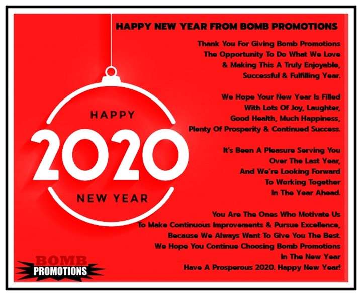 Happy New Year From Bomb Promotions