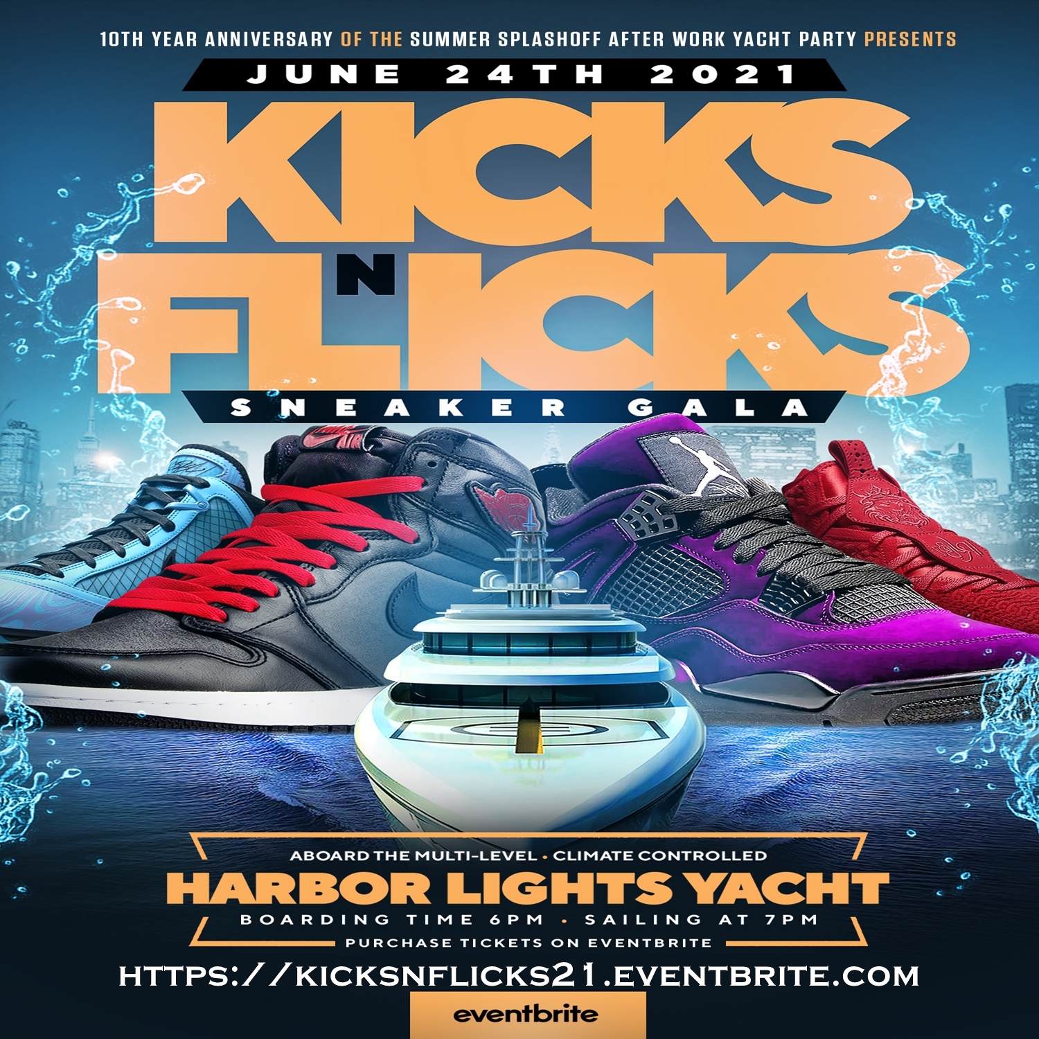 Kicks -N- Flicks Sneaker Gala Popupshop On A Yacht @ Harbor Lights ...