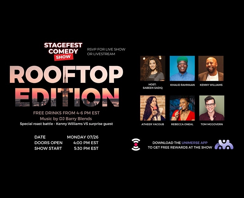 Stagefest Comedy Show Ep 4: Rooftop Edition@ Livestream Monday July 26, 2021