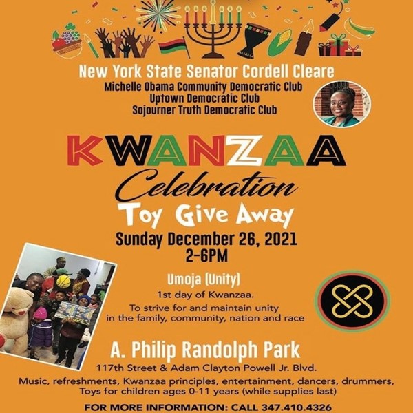 Kwanzaa Celebration Toy Giveaway @ A Phillip Randolph Park Sunday December 26, 2021