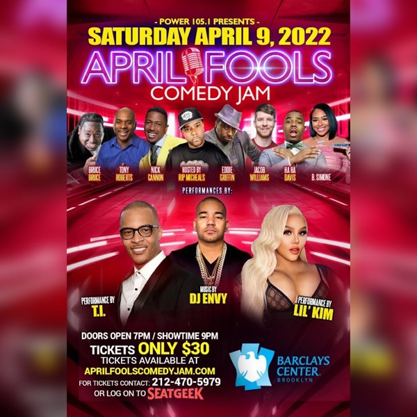 April Fools Comedy Jam @ Barclays Center Saturday April 9, 2022