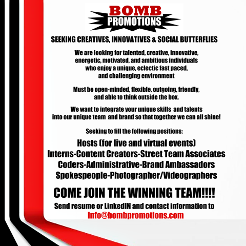 Seeking Creatives, Innovatives & Social Butterflies