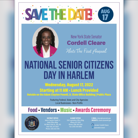 The First Annual National Senior Citizens Day In Harlem @ ACP State Office Building Wednesday August 17, 2022