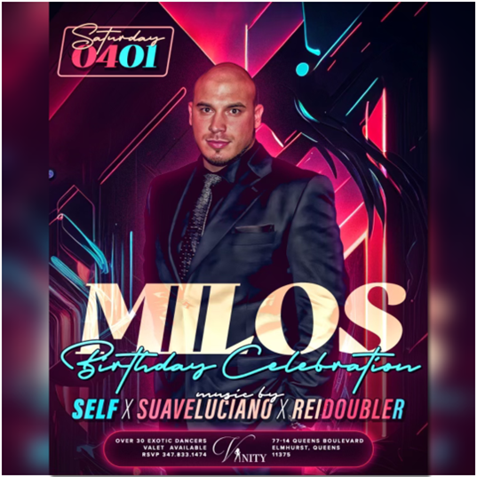 Milos Birthday Celebration @ Vanity Saturday April 1, 2023