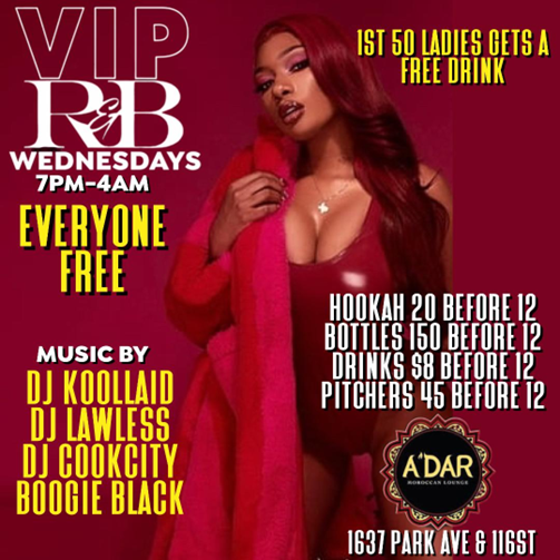 VIP R&B Wednesdays @ A’DAR Wednesday July 12, 2023