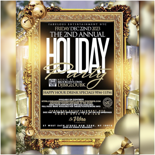 The Second Annual Holiday Party @La Vibra Friday December 22, 2023