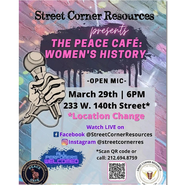 The Peace Café Women’s History Month @ Harlem NYC Friday March 29, 2024