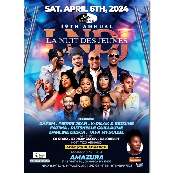 La Nuit Des Jeunes @ Amazura Saturday April 6, 2024