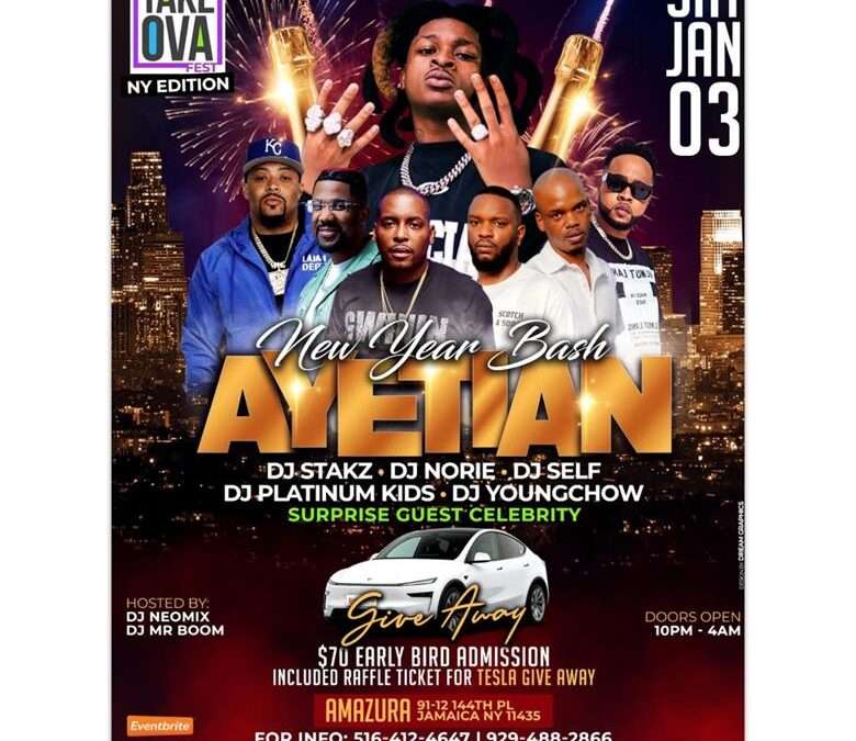 Ayetian Live In Concert New Year Bash @ Amazura Saturday January 3, 2026