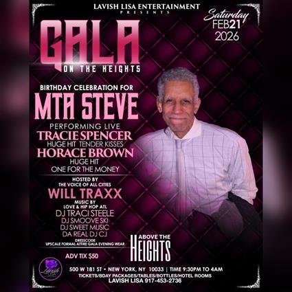 The Gala On The Heights @ Above The Heights Saturday February 21, 2026